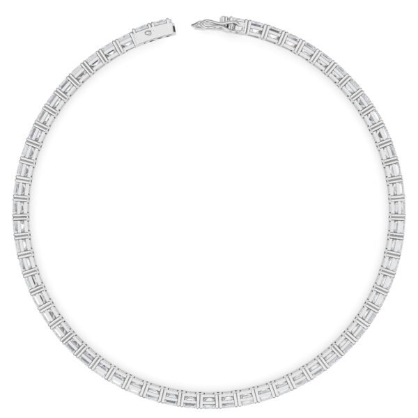 Emerald Cut Lab-Grown Diamond Tennis Bracelet Owolite 2