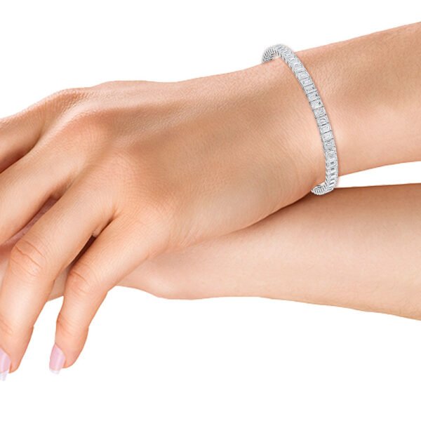 Cushion Cut Lab-Grown Diamond Tennis Bracelet Owolite 4