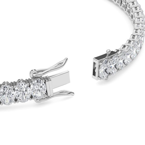 Oval Cut Lab-Grown Diamond Tennis Bracelet Owolite 1