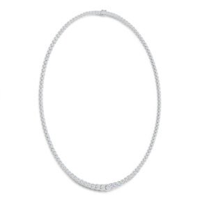 Riviera Gradual Crown Setting Lab-Grown Diamond Tennis Necklace Owolite 3