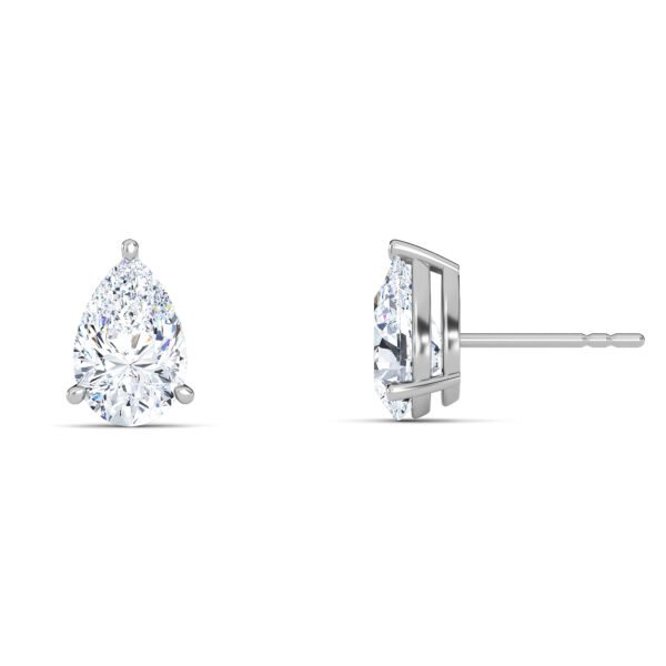 Pear Cut Lab-Grown Diamond Stud Earrings Owolite 2