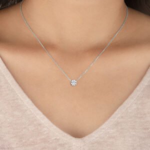 Solitaire Lab-Grown Diamond Necklace Owolite 6